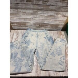 Sync Vintage Acid Wash High Waisted Tapered Jeans Blue White Size 10 TLC READ